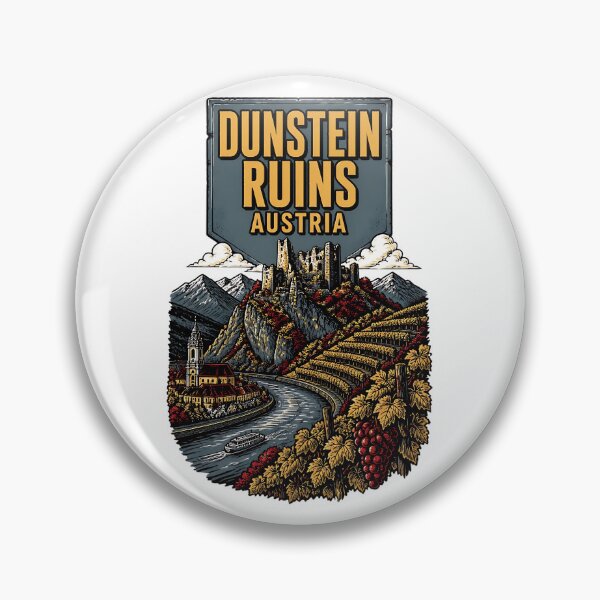 Item preview, Durnstein Ruins Austria Vintage Travel Tourism designed and sold by TravelersGems.