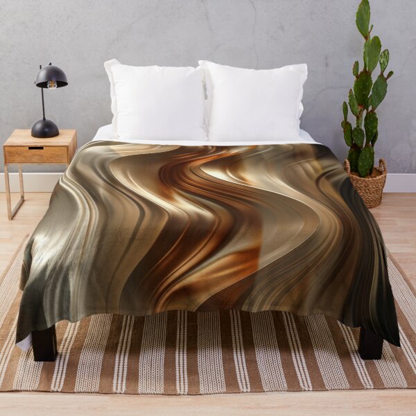 Item preview, Modern Abstract Metallic Waves and Fluid Digital Art designed and sold by MargaretWiktor.