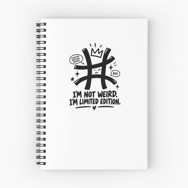 Item preview, I’m Not Weird I’m Limited Edition – Crowned Hashtag Doodle designed and sold by Cabrasco.