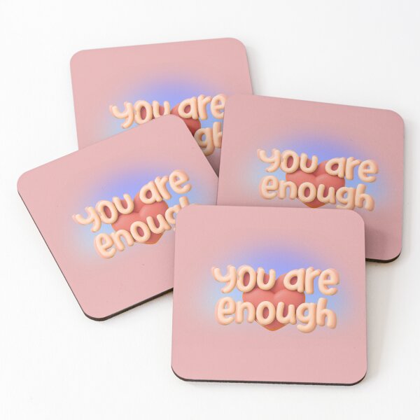 Item preview, You Are Enough Cute 3D Heart Design designed and sold by tinkeybabes.