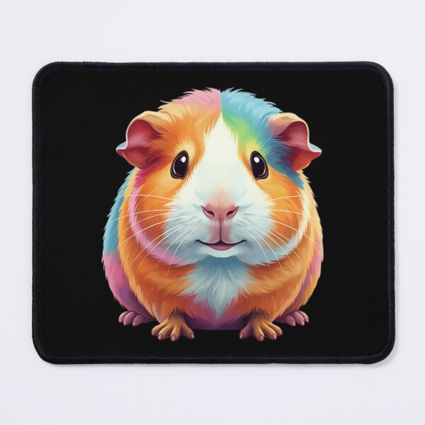 Item preview, Rainbow Guinea Pig - Colorful Vibrant Cavy Watercolor Illustration designed and sold by Lucid Dream Pixel.