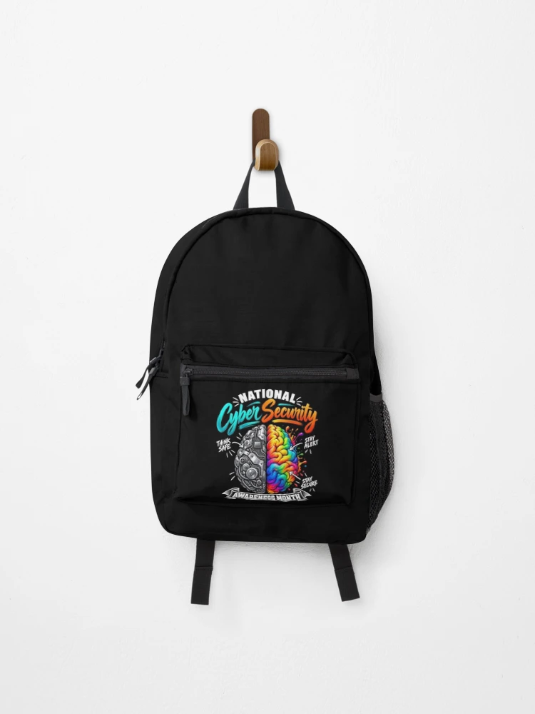 Thumbnail 1 of 3, Backpack, Cyber Security Awareness Month designed and sold by ROUX-ART.