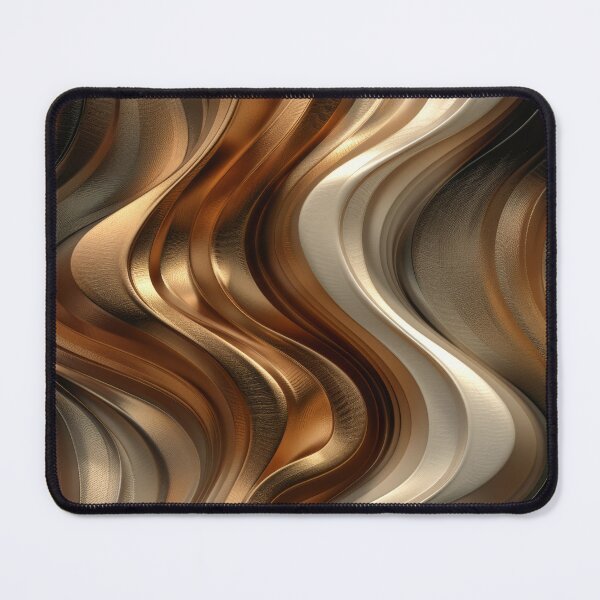 Item preview, Gold and Silver Abstract Metallic Waves designed and sold by MargaretWiktor.