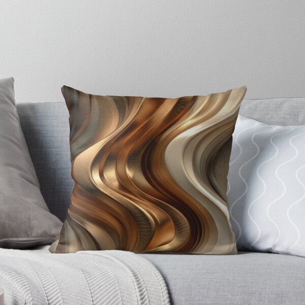 Item preview, Gold and Silver Abstract Metallic Waves  designed and sold by MargaretWiktor.