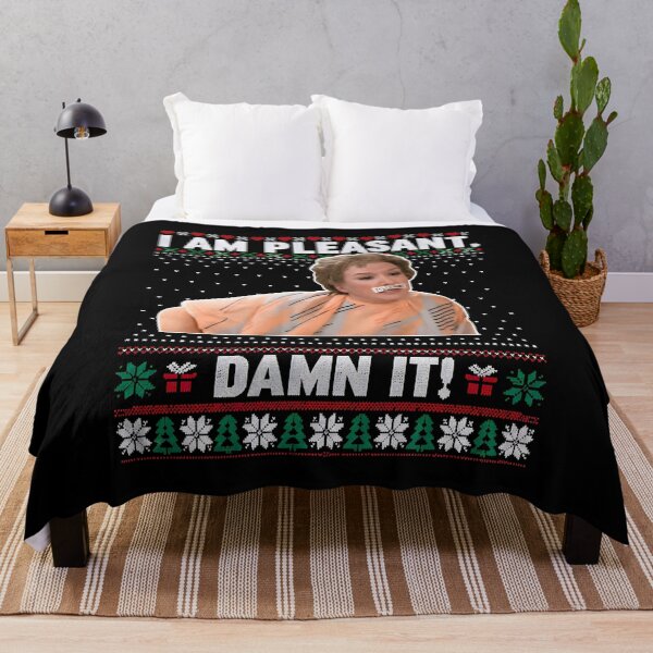 Item preview, I AM PLEASANT DAMN IT Ugly Christmas Sweater designed and sold by EnderskunkEmpor.