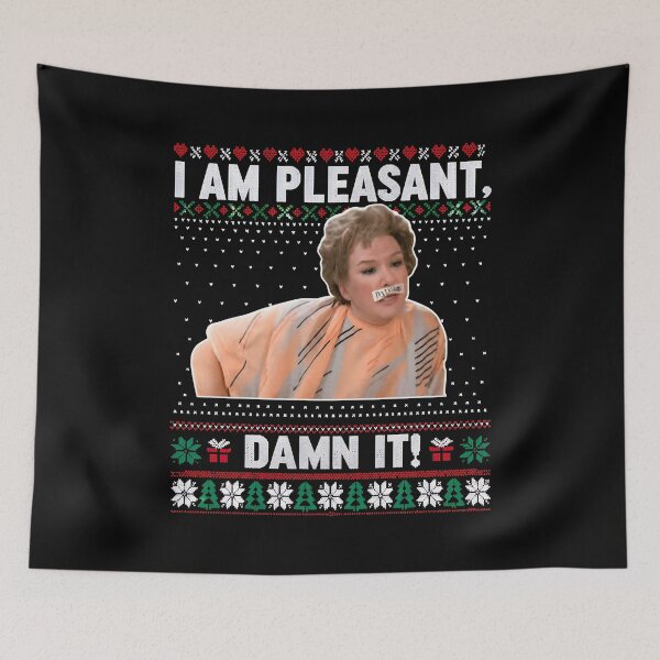 Item preview, I AM PLEASANT DAMN IT Ugly Christmas Sweater designed and sold by EnderskunkEmpor.
