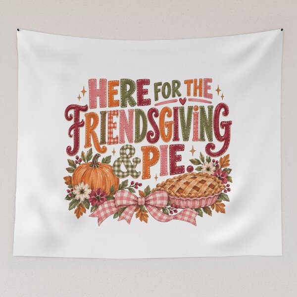 Item preview, Here for the Friendsgiving Pie with Autumn Florals designed and sold by Cute-and-Co.