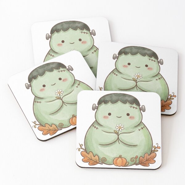 Item preview, Cute Kawaii Frankenstein Monster - Soft Pastel Frankenstein Sticker designed and sold by 0Zetgest.