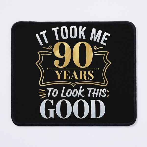 Item preview, It Took Me 90 Years to Look This Good - Funny 90th Birthday Gold Vintage Retro Design designed and sold by ZyziowskyArt.