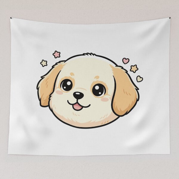Item preview, Kawaii Golden Retriever Puppy Face - Cute Chibi Dog Art designed and sold by Lucid Dream Pixel.