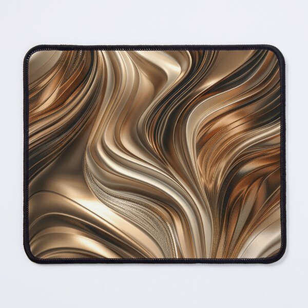 Item preview, Gold and Silver Abstract Metallic Waves designed and sold by MargaretWiktor.