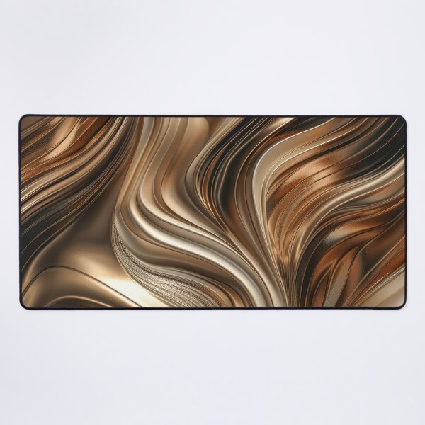 Item preview, Gold and Silver Abstract Metallic Waves designed and sold by MargaretWiktor.