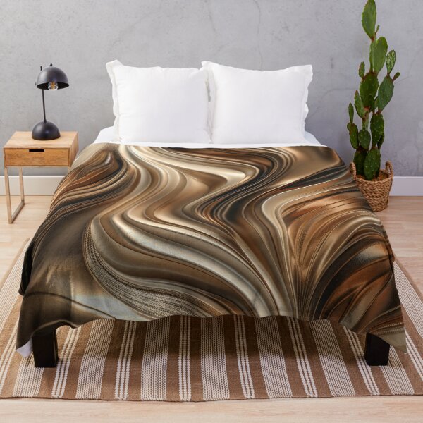 Item preview, Gold and Silver Abstract Metallic Waves  designed and sold by MargaretWiktor.