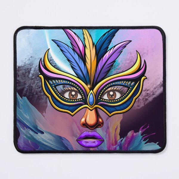 Item preview, Carnival Masquerade Mask Vibrant Art Design designed and sold by tinkeybabes.