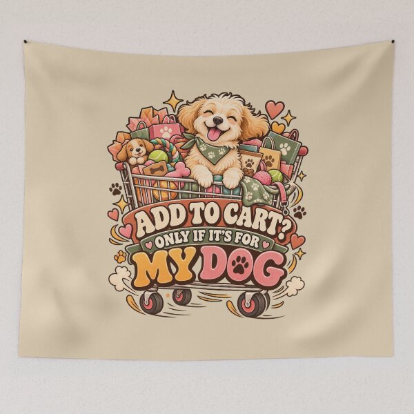 Item preview, Funny Dog Mom Shopping Cart Retro Pet Lover Humor designed and sold by Im-Ara.