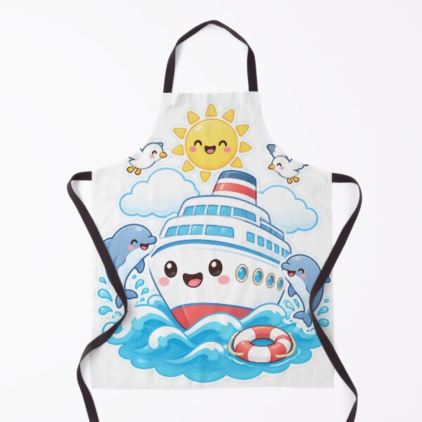 Item preview, Cute Kawaii Cruise Ship Dolphin Sea Travel designed and sold by porchswings.