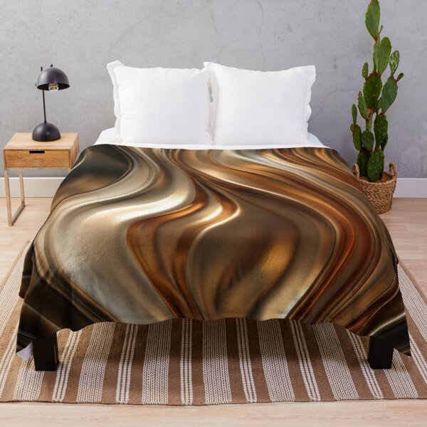 Item preview, Gold and Silver Abstract Metallic Waves Art designed and sold by MargaretWiktor.
