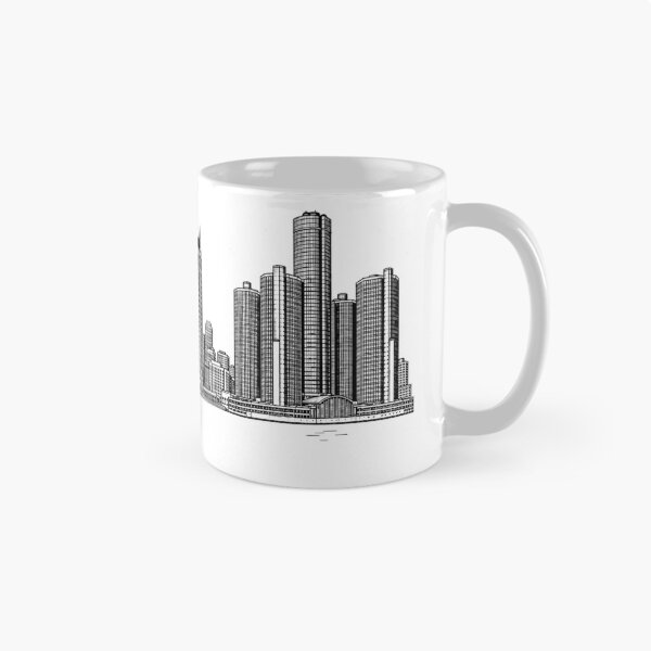 Item preview, Detroit Skyline Line Art Print designed and sold by CitySketchCo.