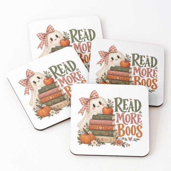 Item preview, Read More Boos Ghost with Autumn Book Stack designed and sold by Cute-and-Co.