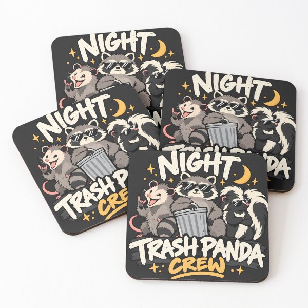 Item preview, Night Trash Panda Crew designed and sold by WonderInkLab.