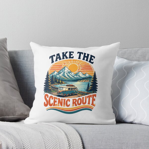 Item preview, Take The Scenic Route Vintage Camper Lake Sunset designed and sold by Pyt27.