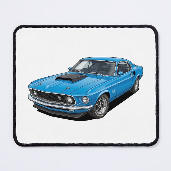 Item preview, 1969 Grabber Blue Ford Mustang Boss 429 Muscle Car Sticker designed and sold by Fixnovaguide.