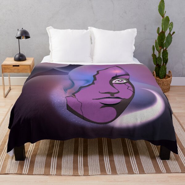 Item preview, Surreal Glowing Cracked Mask Portrait Art Design designed and sold by tinkeybabes.