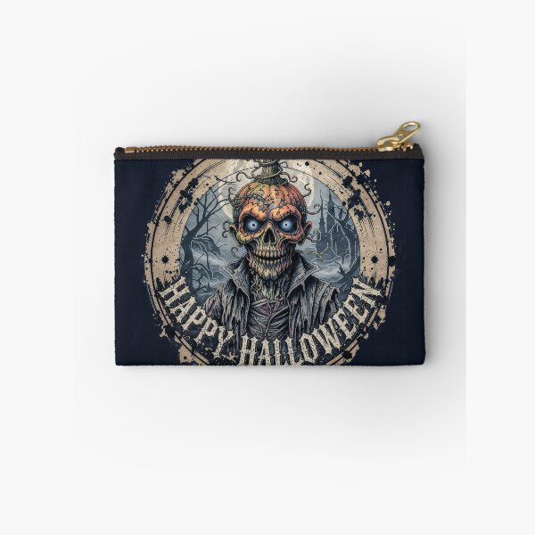 Item preview, Happy Halloween, an undead pumpkin with spooky background designed and sold by I-dsgn.