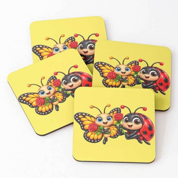 Item preview, Ladybug and Butterfly Romance – A Little Flower for You designed and sold by JanRizz.