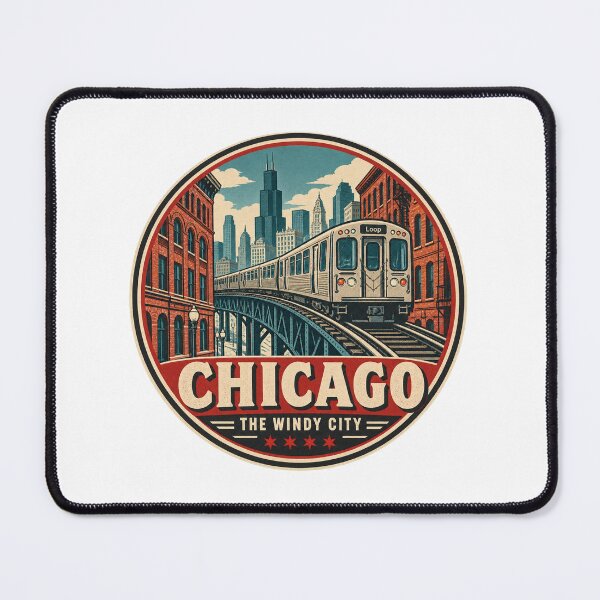Item preview, Chicago Elevated L Train Vintage Travel Badge designed and sold by Globalcitytees.