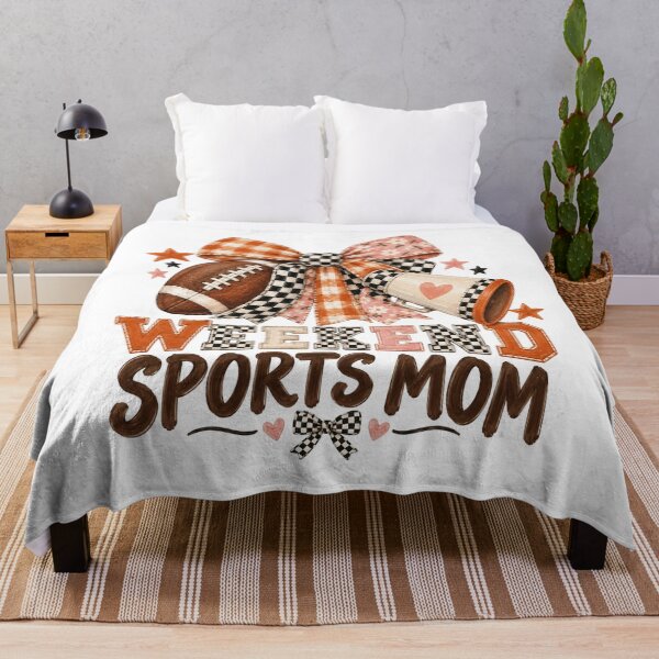 Item preview, Weekend Sports Mom with Football and Cheer Megaphone designed and sold by Cute-and-Co.