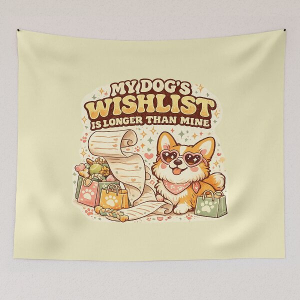 Item preview, Funny Corgi Dog Mom Holiday Shopping Wishlist Humor designed and sold by Im-Ara.