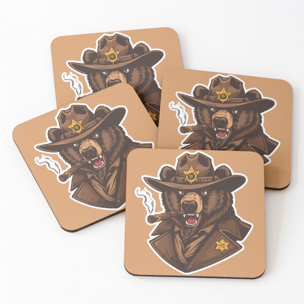Item preview, Grizzly Sheriff | Wild West Cowboy Bear with Cigar Sticker & Apparel Design designed and sold by Swizzy2vore.