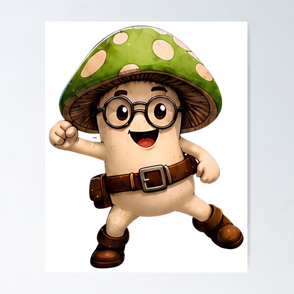 Item preview, Thunk & Toddle | Dunkle the Tiny Mushroom with Glasses designed and sold by adagrad.