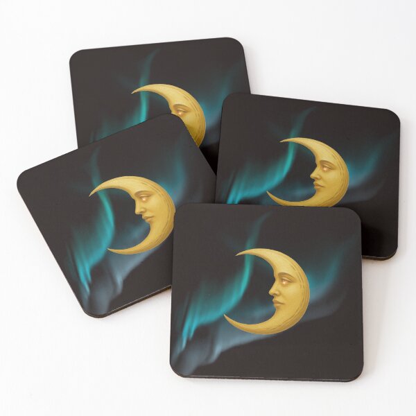 Item preview, Celestial Moon Face Vintage Art Design designed and sold by tinkeybabes.