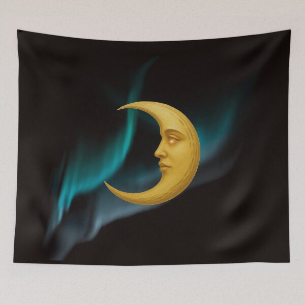 Item preview, Celestial Moon Face Vintage Art Design designed and sold by tinkeybabes.