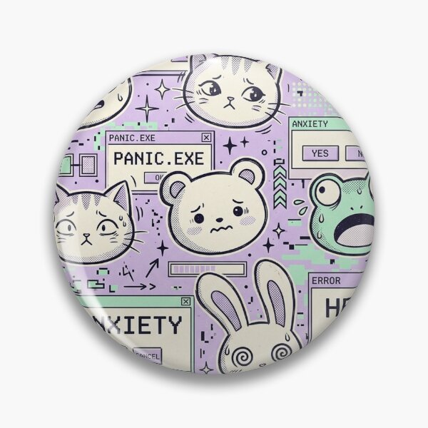 Artikelvorschau, Ängstliche Kawaii-Gesichter Pastellmuster entworfen und verkauft von Visual Dept..