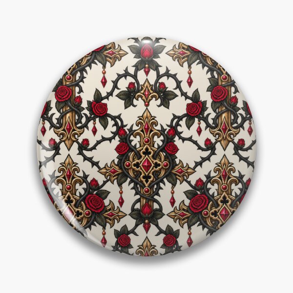 Item preview, Gothic Rose Cross with Ruby Jewels – Dark Victorian Baroque Design designed and sold by MetaModel Editions.