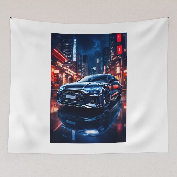 Item preview, Black Performance Wagon in Neon Rainy City designed and sold by RevUpDesign.