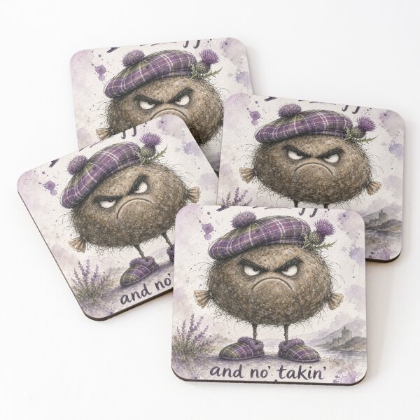 Item preview, Haggis in a Huff – Funny Scottish Watercolour Character designed and sold by DesignsbyDandan.