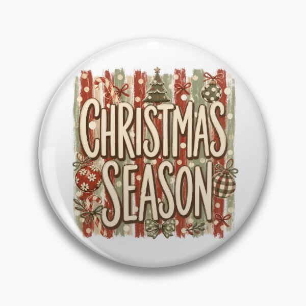 Item preview, Christmas Season Preppy Lettering with Ornaments and Bows designed and sold by Cute-and-Co.