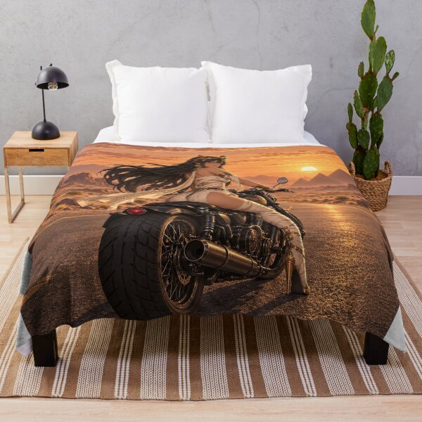 Item preview, Pharaoh's Last Ride – Egyptian Queen Motorcycle Anime Art designed and sold by Christian Weiss.