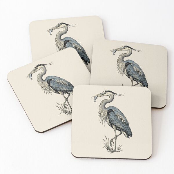 Item preview, Great Blue Heron Vintage Engraving designed and sold by Rariks.