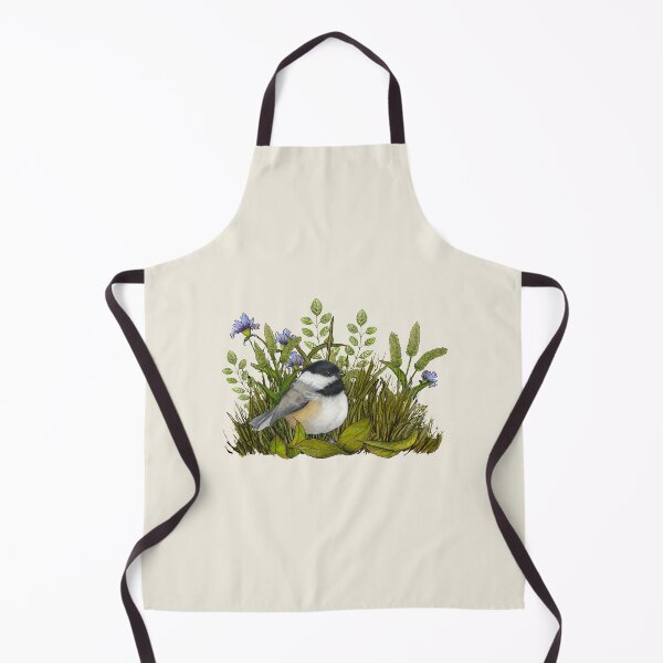 Item preview, Chickadee BIRD with Leaves and Grasses, Nature Illustration designed and sold by JoyfulWhimsy.