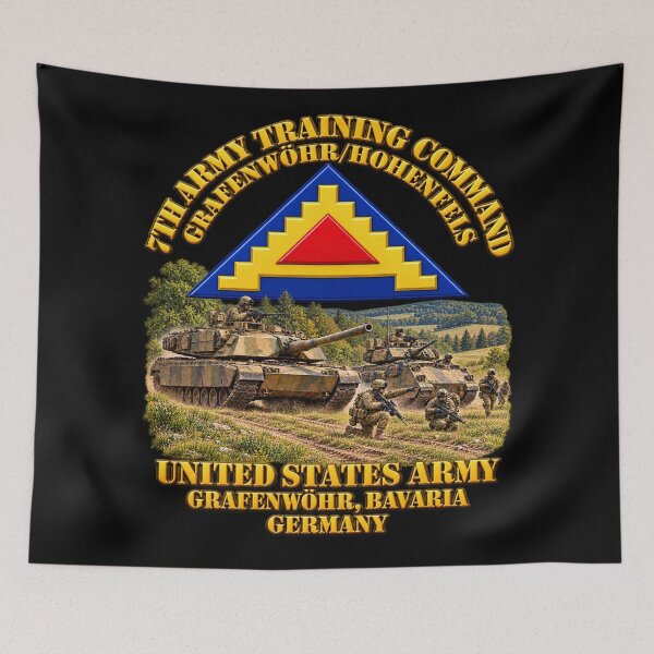 Item preview, 7th Army Training Command - GE  w Training Scene - 3D - Transparent designed and sold by Military Insignia Products.