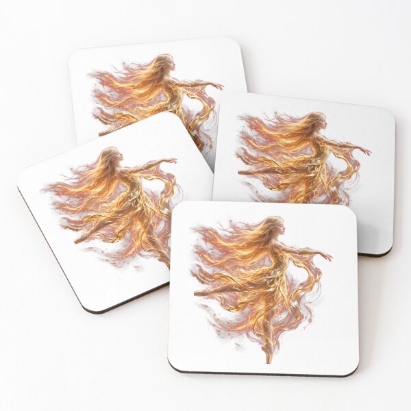 Item preview, Liquid Gold Silk Ballerina Dancer Surreal Illustration designed and sold by  One City Two Children Studio.