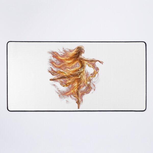 Item preview, Liquid Gold Silk Ballerina Dancer Surreal Illustration designed and sold by One City Two Children Studio.