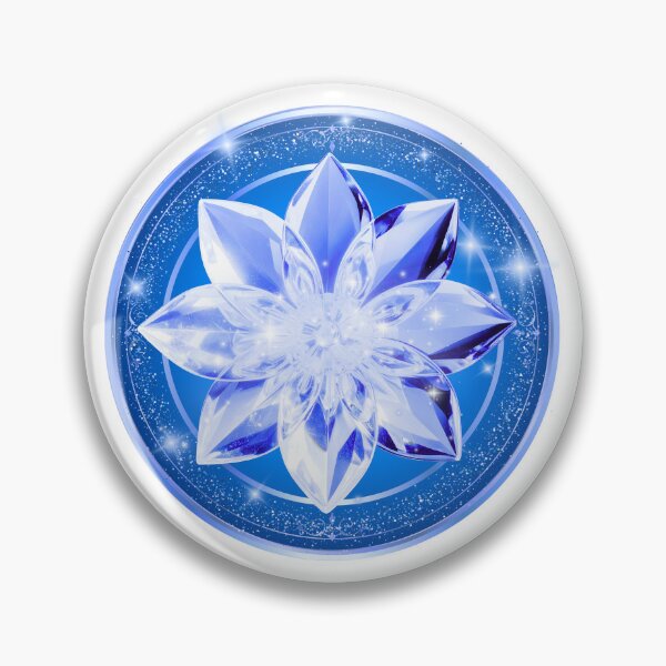 Item preview, 3D Royal Sapphire Blue Crystal Lotus & Platinum Frame designed and sold by MinimalAurashop.