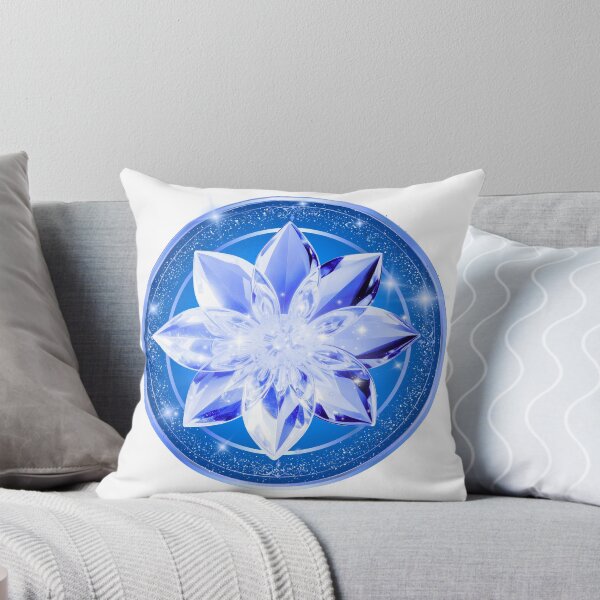 Item preview, 3D Royal Sapphire Blue Crystal Lotus & Platinum Frame designed and sold by MinimalAurashop.