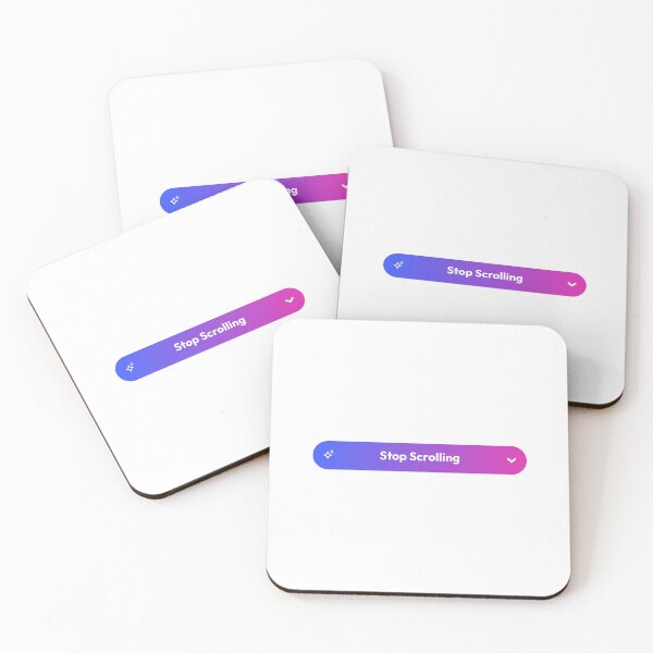 Item preview, Digital Detox – Stop Scrolling Gradient Button designed and sold by AnnSign.